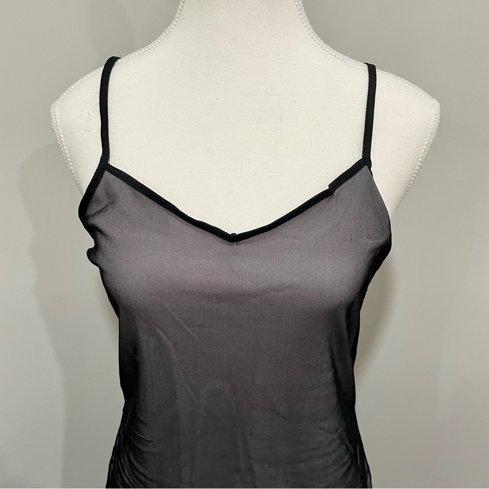Vintage Y2K Butterfly Glitter Mesh Overlay Slip Dress Size Small *Flawed - Picture 4 of 7